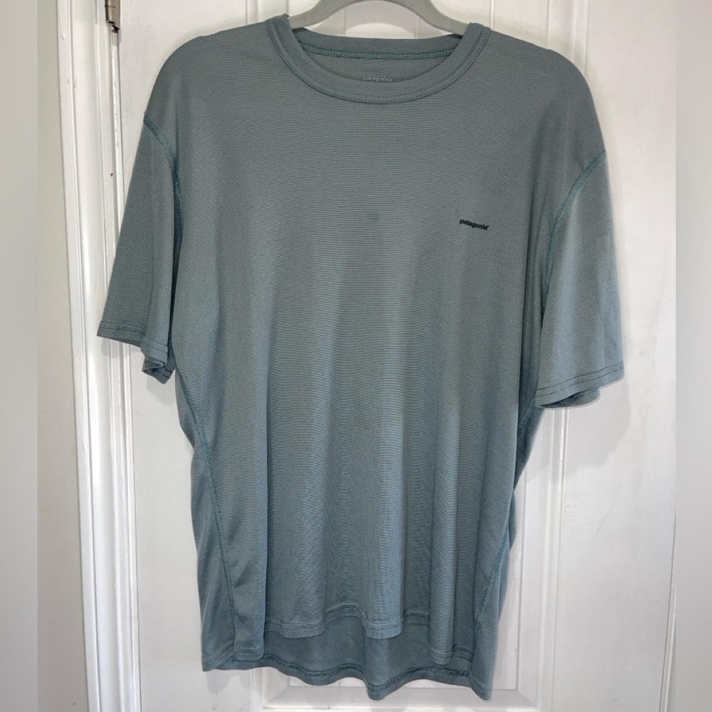 Patagonia Pilene Sage green short sleeve T-shirt in size large.